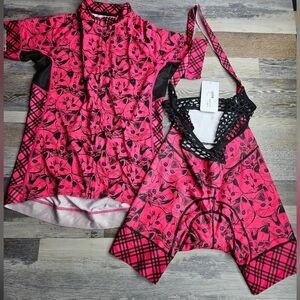 She Beest NEW Smitten Kitten Hot Magenta Devine Jersey & Bib Shorts Set